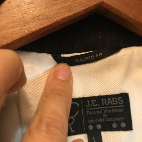 Never worn J.C. Rags Pinstripe Wool Blazer Tailored Fit Surgeon's Cuff Men L - Picture 3 of 11